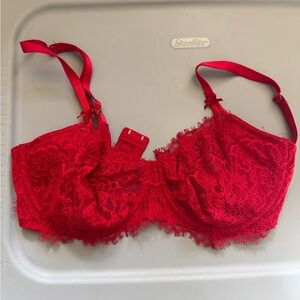 Victoria's Secret Vibrant Red Lace Bra